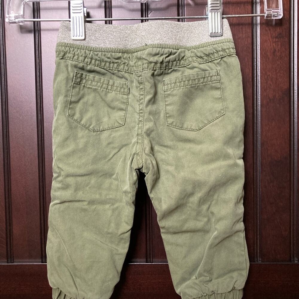 Cat & Jack Kids Joggers Boys Size 6-9 months Tan Green - Picture 5 of 9
